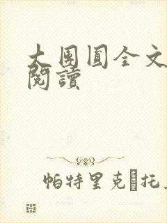 大团圆全文完整阅读封面