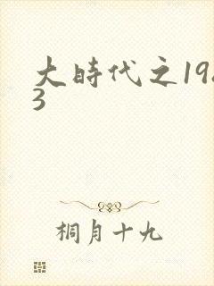 大时代之1983封面