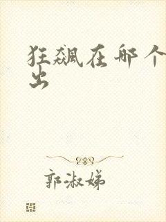 狂飙在哪个台播出封面