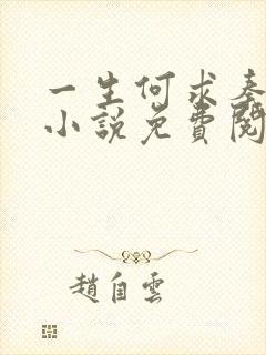 一生何求秦菲雪小说免费阅读封面