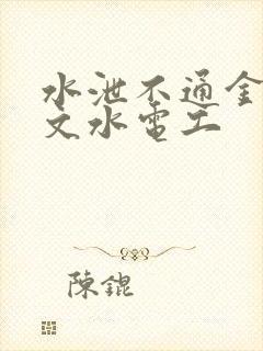 水泄不通金银原文水电工封面
