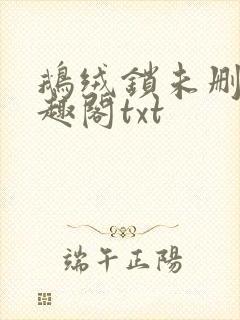 鹅绒锁未删除笔趣阁txt