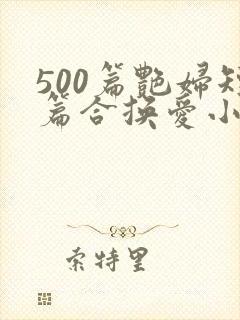 500篇艳妇短篇合换爱小说封面