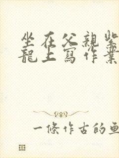 坐在父亲紫色大龙上写作业