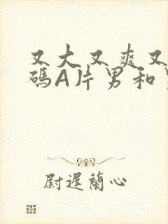 又大又爽又黄无码A片男和男