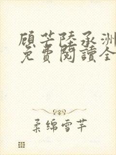 顾芒陆承洲小说免费阅读全文免费阅读下载