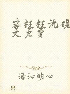 容枝枝沈砚书全文免费封面