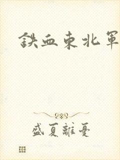 铁血东北军封面