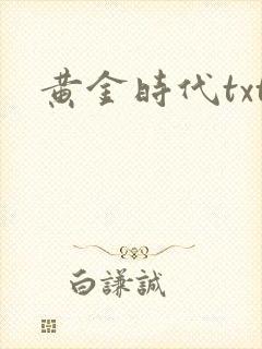 黄金时代txt封面