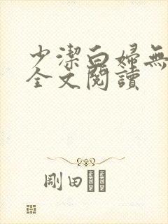少洁白妇无删减全文阅读封面