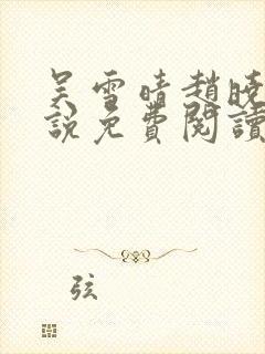 吴雪晴赵晓东小说免费阅读