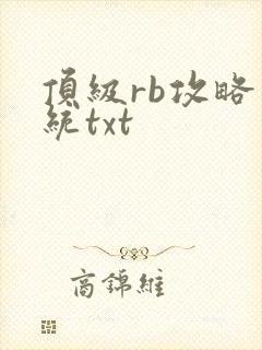 顶级rb攻略系统txt封面