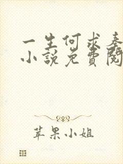 一生何求秦菲雪小说免费阅读