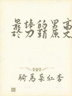 最棒的男高中生于刀鞘原文阅读封面