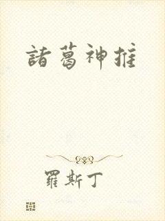 诸葛神推封面