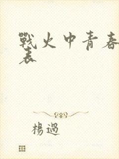 战火中青春演员表