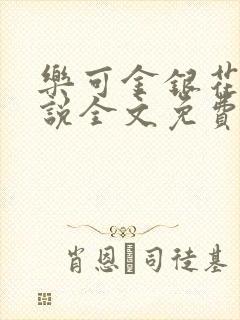 乐可金银花露小说全文免费封面