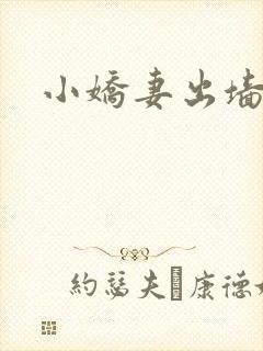 小娇妻出墙记封面
