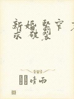 新婚 紧窄 哀求 破裂封面