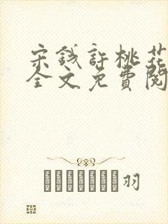 宋钱许桃花小说全文免费阅读