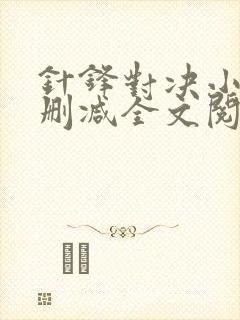 针锋对决小说未删减全文阅读