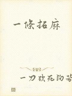 一条拓麻封面