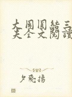 大团圆结三女一夫全文阅读