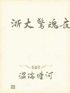 浙大惊魂夜封面