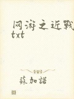 网游之近战法师txt