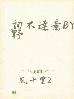 词不达意BY咩野