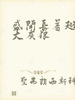 盛开长着翅膀的大灰狼