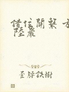 错位关系 方糖 陆岩