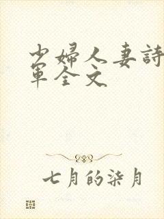 少妇人妻诗雨小军全文