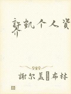 许凯个人资料简介封面