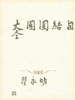大团圆结目录大全封面