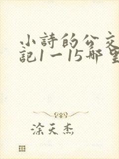 小诗的公交车日记1一15哪里能看