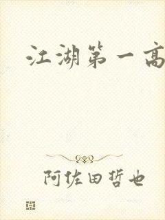 江湖第一高手封面