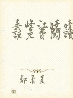 秦峰江晓晴的小说免费阅读