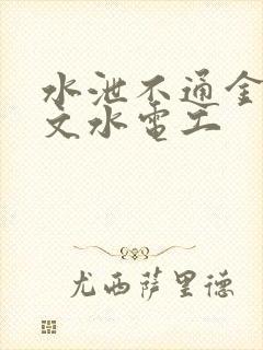 水泄不通金银原文水电工封面