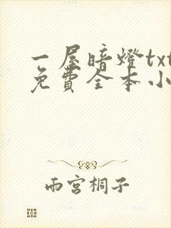 一屋暗灯txt免费全本小说电子书