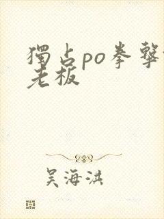 独占po拳击馆老板