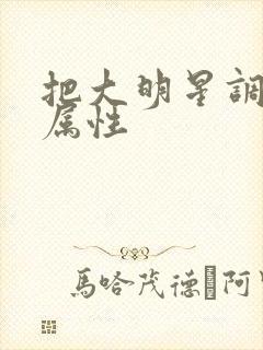 把大明星调成专属性