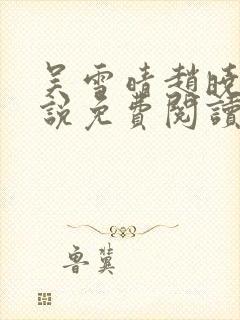 吴雪晴赵晓东小说免费阅读