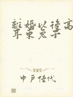 离婚以后高干 耳东兔子