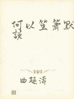 何以笙箫默 小说