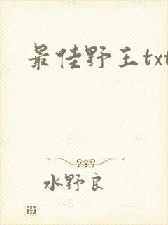 最佳野王txt