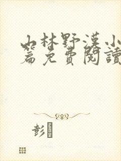 山林野汉小说全篇免费阅读