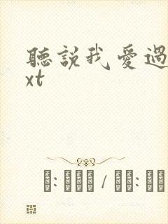 听说我爱过你txt