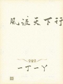 风流天下行封面