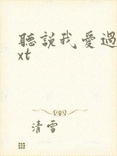 听说我爱过你txt